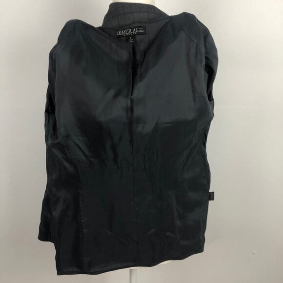 Lafayette 148 Office Siren Pinstripe Gray 100% Wool Blazer Jacket 8P - Picture 12 of 14